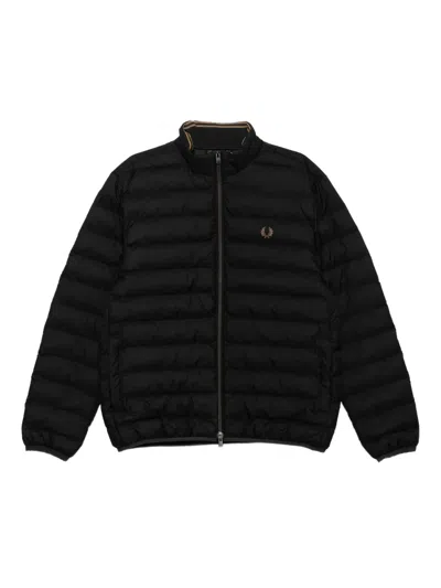 Fred Perry Logo-embroidery Jacket In Black