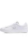 Fred Perry Logo-embroidery Leather Sneakers In White