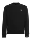 Fred Perry Mens Long Sleeve Twin Tipped T-shirt In Black