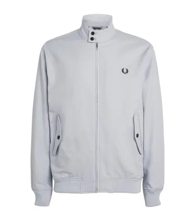 Fred Perry Logo Harrington Jacket In Gray