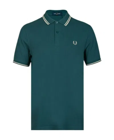 Fred Perry Logo Logo Polo Shirt In Blue