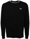 Fred Perry Mens Long Sleeve Twin Tipped T-shirt In Black