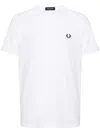 Fred Perry Logo-print Cotton T-shirt In White
