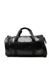 Fred Perry Large Barrel Travel Bag With Dual Handles In Black