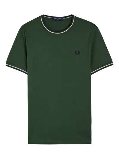 Fred Perry Logo T-shirt In Green