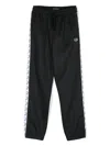 Fred Perry Logo-tape Track Trousers In Black
