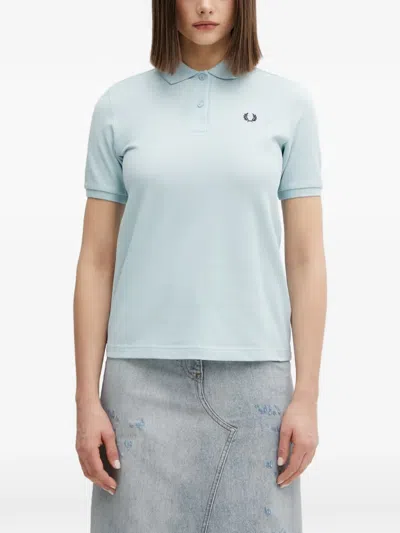 Fred Perry Logo-detail Polo Top In Blue