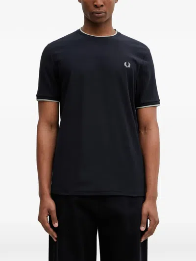 Fred Perry Logo-detail T-shirt In Blue