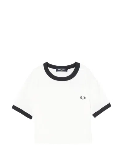 Fred Perry Logo-detail T-shirt In White