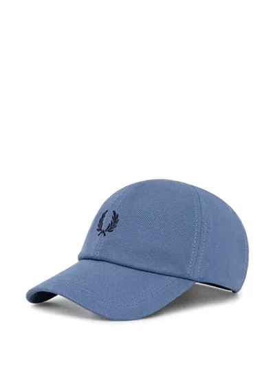 Fred Perry Logo-embroidered Baseball Cap In Blue