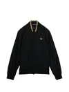 Fred Perry Logo-embroidered Bomber Jacket In Black