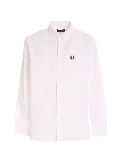 Fred Perry Logo-embroidered Button-down Shirt In Animal Print