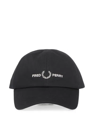 Fred Perry Logo-embroidered Cap In Black
