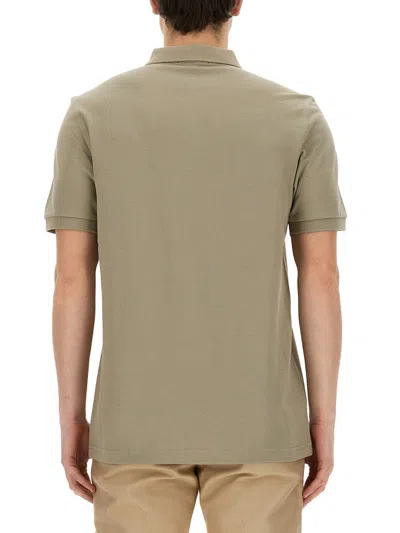 Fred Perry Logo-embroidered Cotton Polo Shirt In Neutral