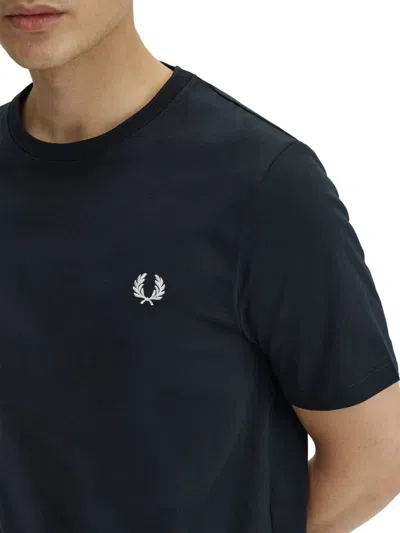 Fred Perry Logo-embroidered Cotton T-shirt In Multi