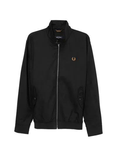 Fred Perry Logo-embroidered Jacket In Black