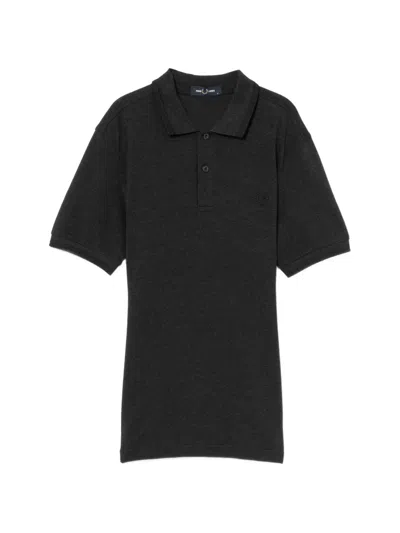 Fred Perry Logo-embroidered Polo Shirt In Black