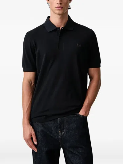Fred Perry Logo-embroidered Polo Shirt In Black
