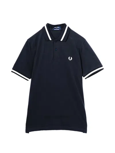 Fred Perry Logo-embroidered Polo Shirt In Blue