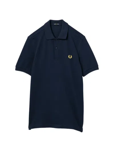 Fred Perry Logo-embroidered Polo Shirt In Blue