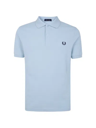 Fred Perry Logo-embroidered Polo Shirt In Blue