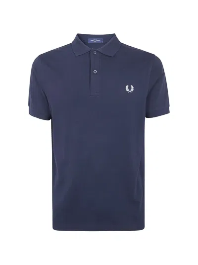 Fred Perry Logo-embroidered Polo Shirt In Blue