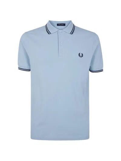 Fred Perry Logo-embroidered Polo Shirt In Blue