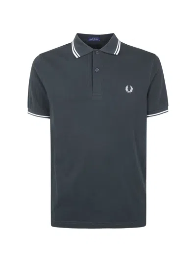 Fred Perry Logo-embroidered Polo Shirt In Blue