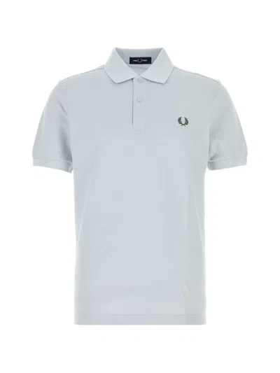 Fred Perry Pique Shirt Polo Collar Short Sleeves In White