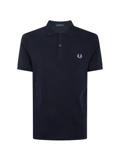 Fred Perry Logo-embroidered Polo Shirt In Blue