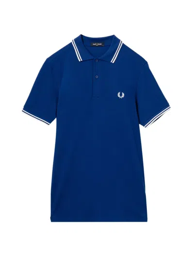 Fred Perry Poloshirt Mit Logo-stickerei In Blue