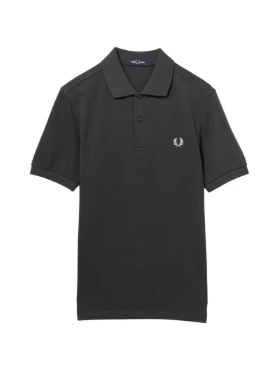 Fred Perry Logo-embroidered Polo Shirt In Brown