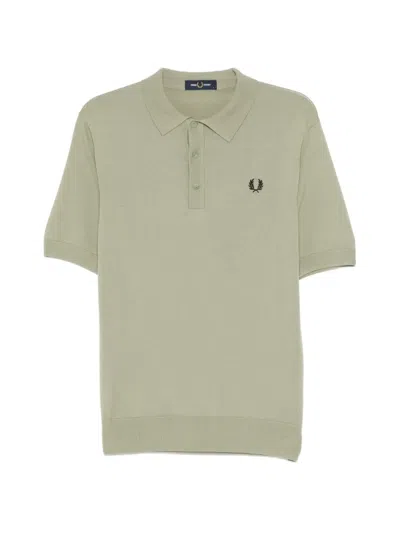 Fred Perry Logo-embroidered Polo Shirt In Green