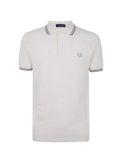 Fred Perry Logo-embroidered Polo Shirt In White