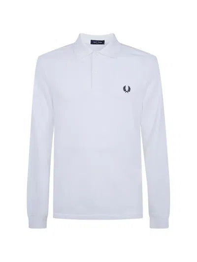 Fred Perry Logo-embroidered Polo Shirt In White
