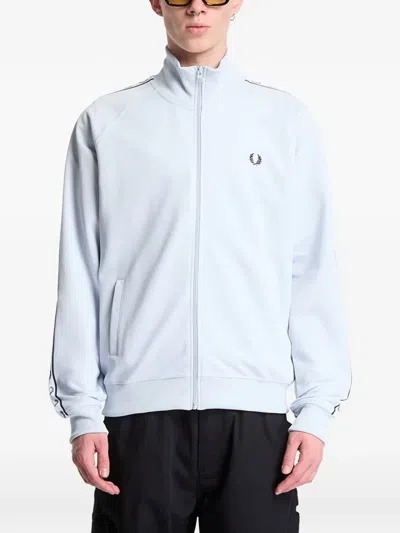 Fred Perry Logo-embroidered Track Jacket In Blue
