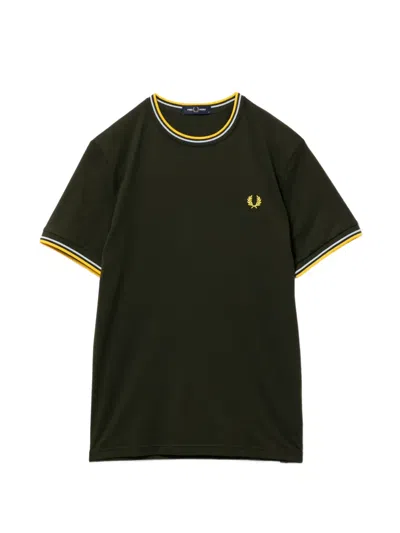Fred Perry Logo-embroidered T-shirt In Black