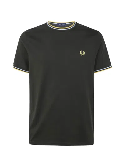 Fred Perry Logo-embroidered T-shirt In Black