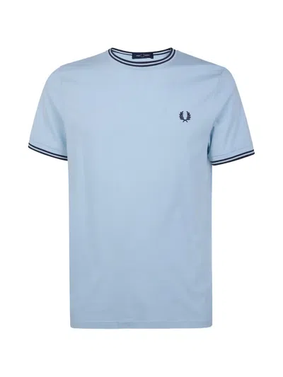Fred Perry Logo-embroidered T-shirt In Blue