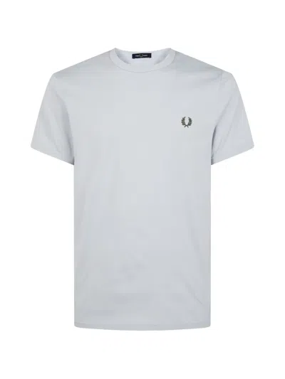 Fred Perry Logo-embroidered T-shirt In Blue