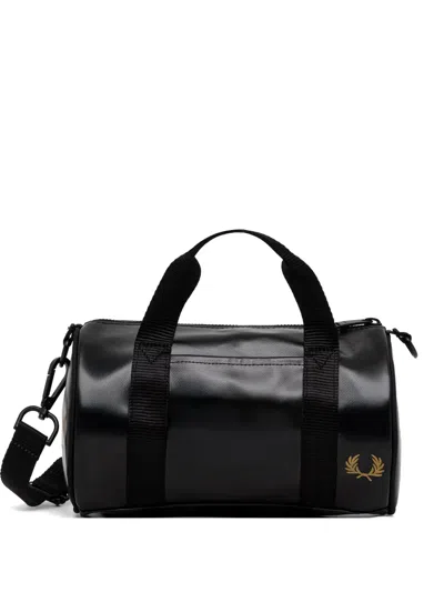 Fred Perry Logo-print Barrel Bag In White