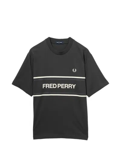 Fred Perry Logo-print T-shirt In Gray