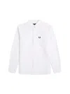 Fred Perry Cotton Oxford Shirt In White