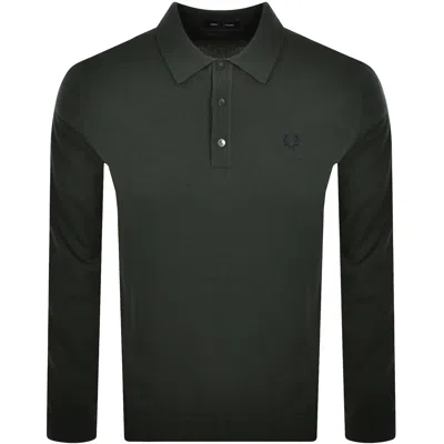Fred Perry Long Sleeve Knit Polo Court Green