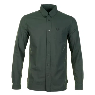 Fred Perry Long Sleeve Oxford Shirt Court Green