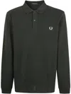 Fred Perry Green Twin Tipped Polo In Green
