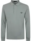 Fred Perry Long Sleeve Plain Shirt Clothing In Green