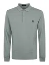 Fred Perry Long Sleeve Plain Shirt Clothing In Green