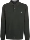 Fred Perry Green Twin Tipped Polo In Black