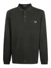 Fred Perry Green Twin Tipped Polo In Green